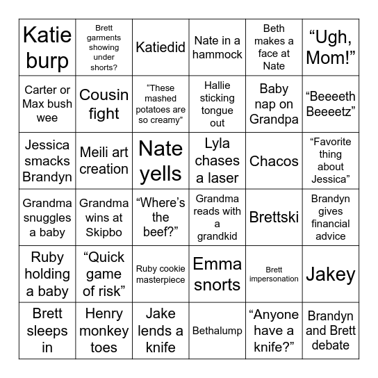 MANGUM-ISMS BINGO Card