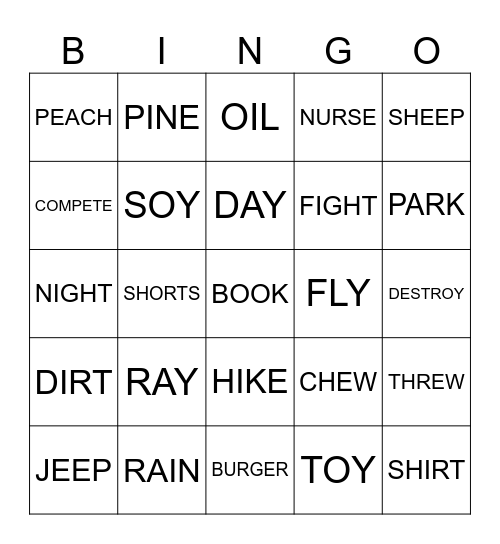 Bingo Card