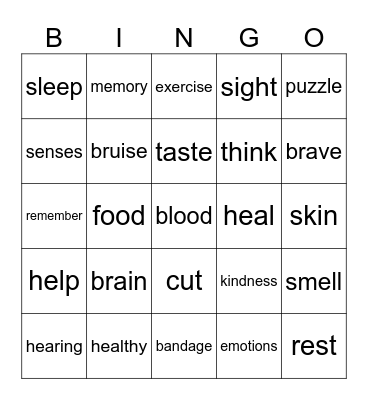 Superheroes Bingo Card