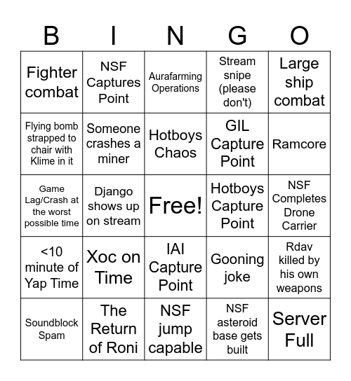 Subvival S7E4 Bingo Card