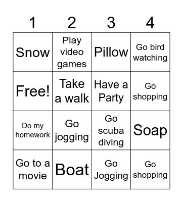 Week 3 Inter Bingo Card