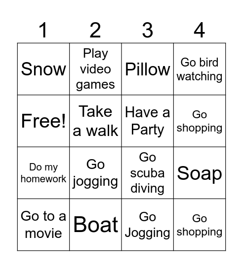 Week 3 Inter Bingo Card