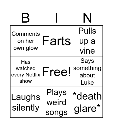 Brooklyn Henry Bingo Card