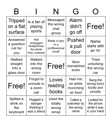 Blooper Bingo! Bingo Card