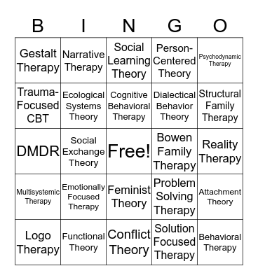 Theory Bingo Card