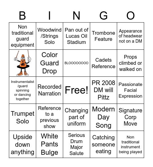 DCI Bingo Card