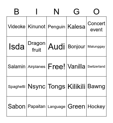 Reyn Bingo Card