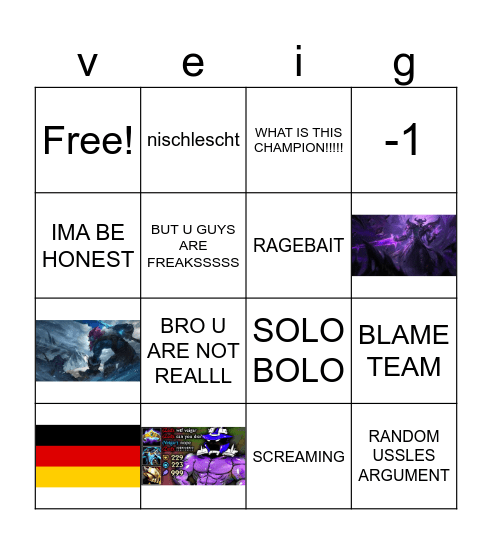 the tiny master of jewery bingo Card