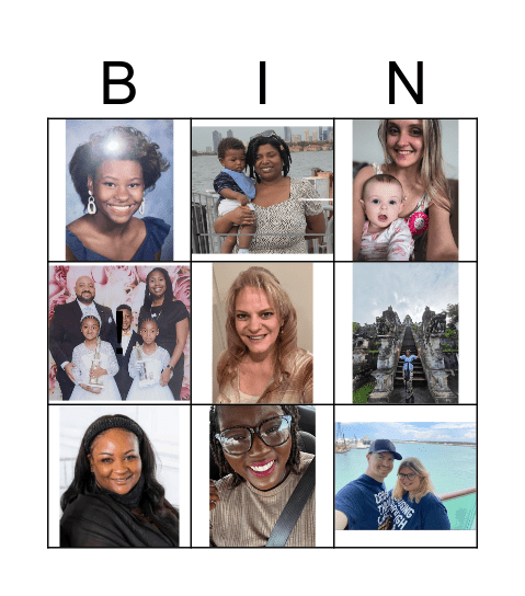 Guess Who Bingo Card