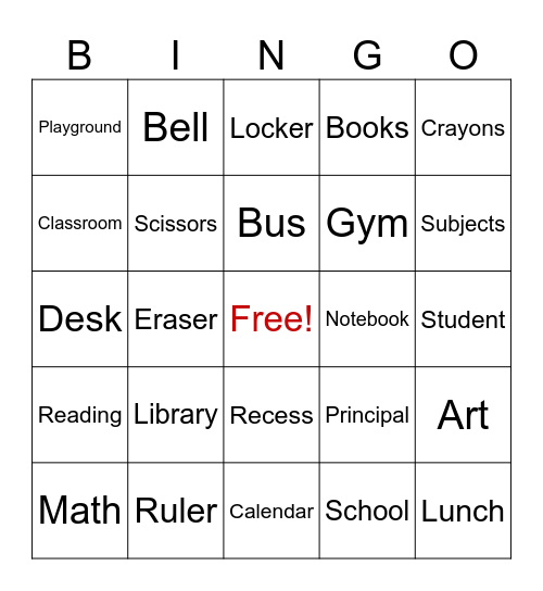 Mission Control Back to School Bingo Card
