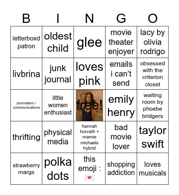 Trinitys bingo Card