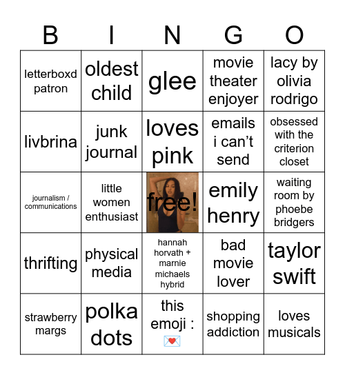 Trinitys bingo Card