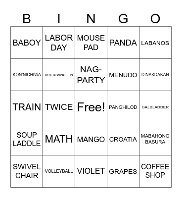 ELA GANDA Bingo Card