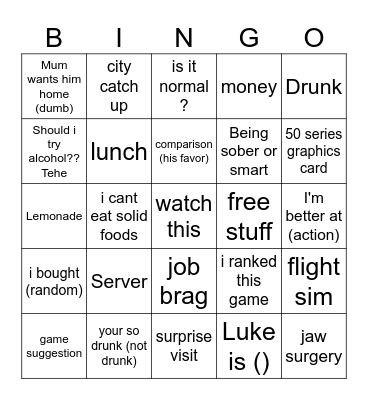 George Bingo Card