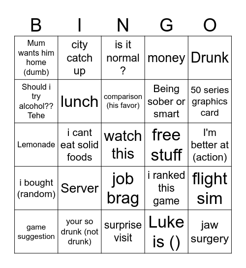 George Bingo Card