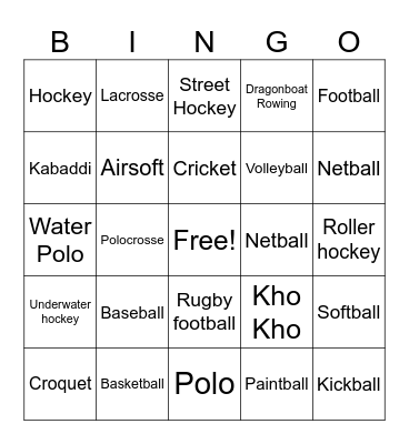 Gee Bingo Card