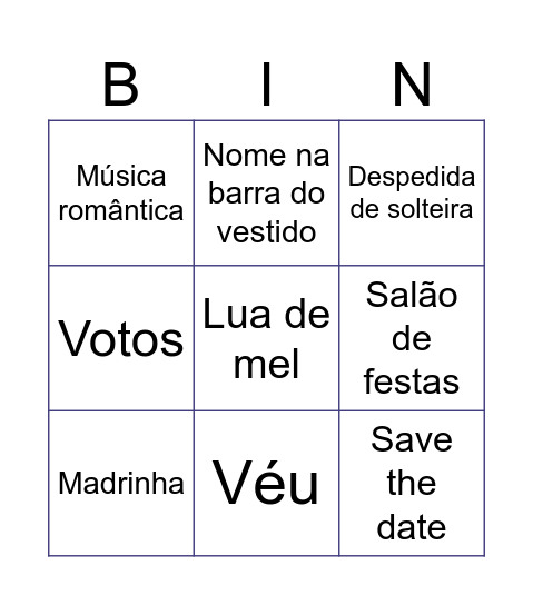 Bingo Aninha Bingo Card