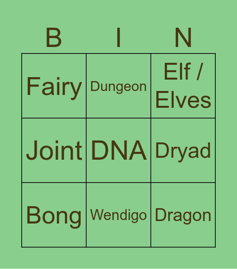 Infinite Craft Bingo Card