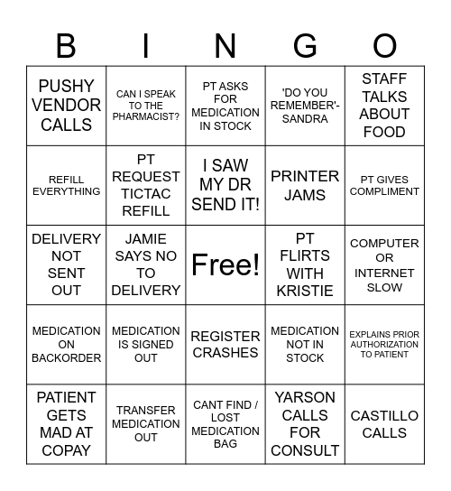 EPISCOPOS Bingo Card