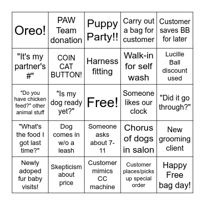 Employee BINGO Card