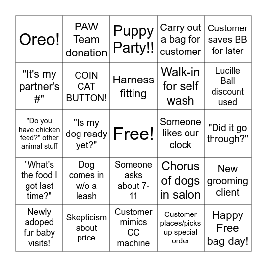 Employee BINGO Card