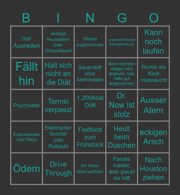 300kg 3.0 Bingo Card