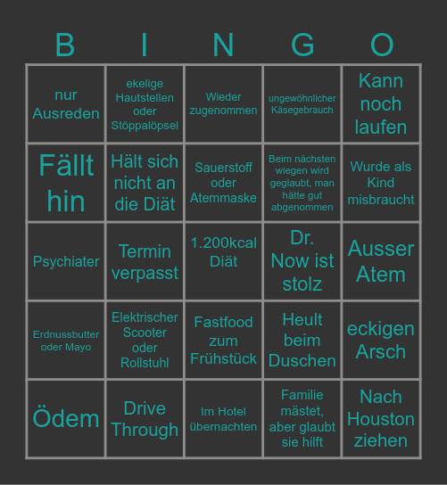 300kg 3.0 Bingo Card