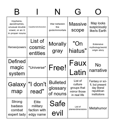 CB Bingo Card
