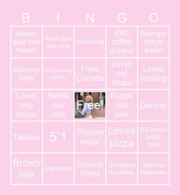 Brinaafiles bingo Card