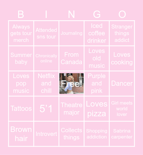 Brinaafiles bingo Card