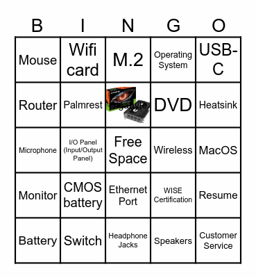 CRT FixIT Bingo Card