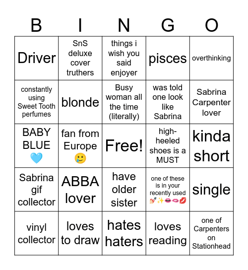 ☾.⊹𝓛𝓾𝓷𝓪 ₊ ⊹'s Bingo Card