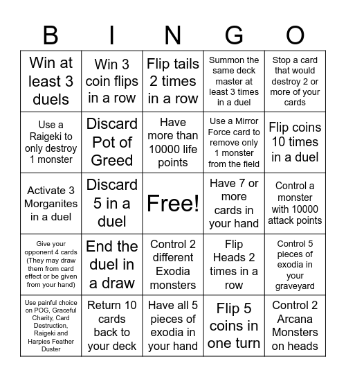 Zoroa Bingo Card Bingo Card