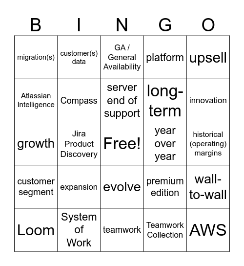 FY25Q4 Bingo Card