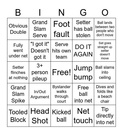 P Z B Bingo Card