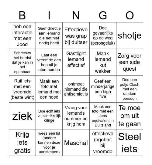 Jerkin It RN Bingo Card