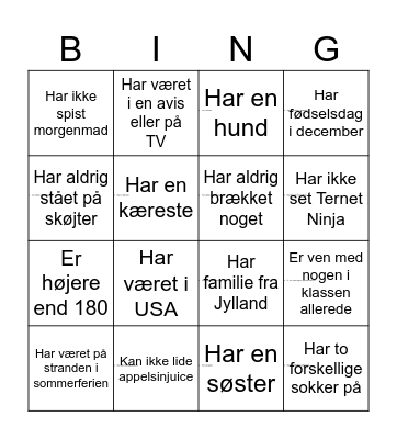 Bingo Bango 7.i Bingo Card
