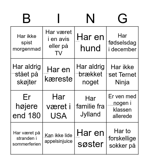 Bingo Bango 7.i Bingo Card