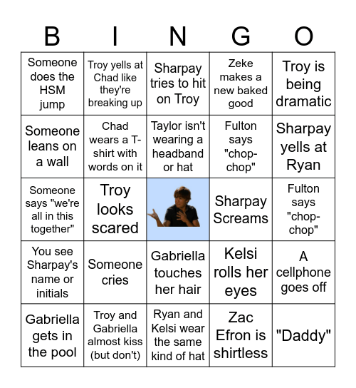 High School Musical 2 BINGO Card