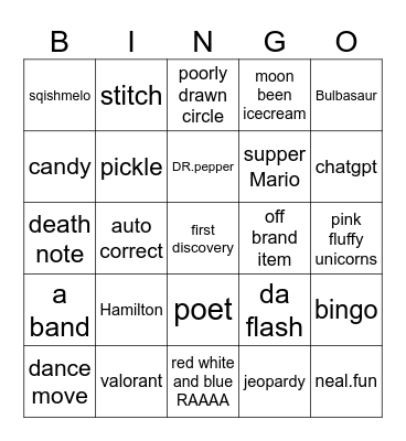 funny lol Bingo Card