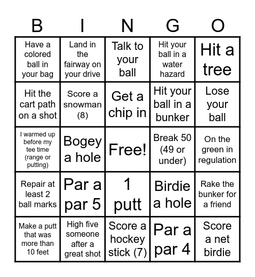 Name Bingo Card