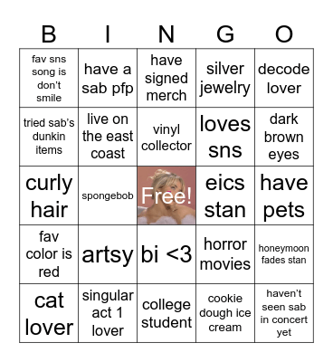 Lam Bingo Card
