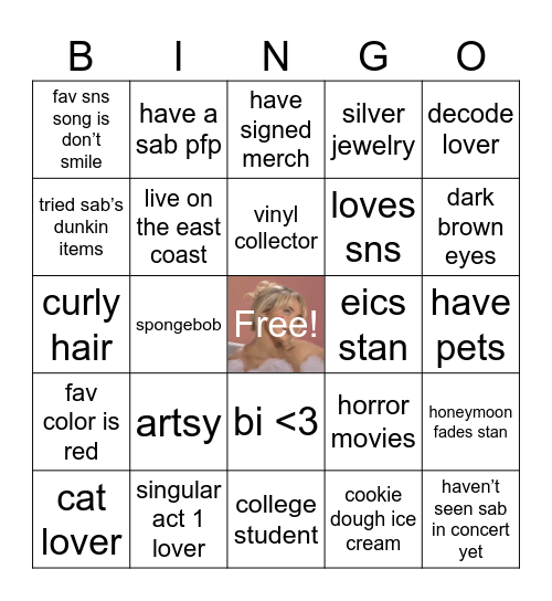 Lam Bingo Card