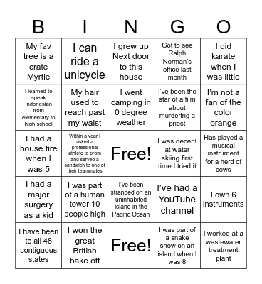 Yo pro Bingo Card
