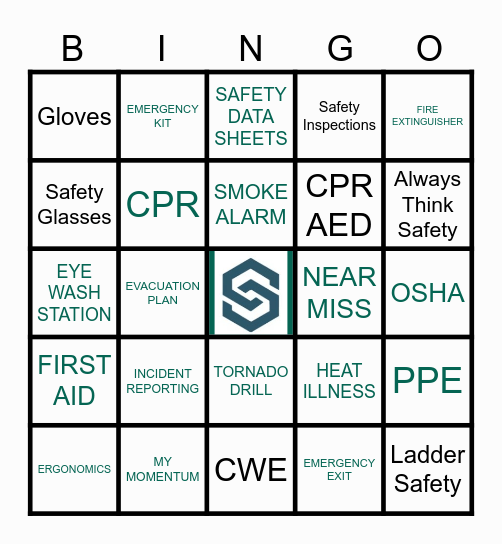 SPENCER-SHE-OSHA SAFE+SOUND Bingo Card