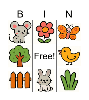 Animals Bingo Card