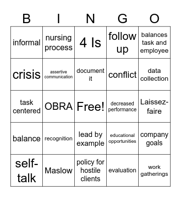 NU180 Chpt 17 - Lecture Bingo Card