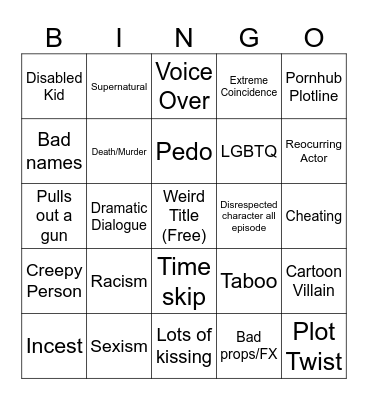 Tommorow's Teachings Bingo Card