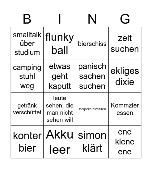 Kommzingo Bingo Card