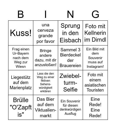 Sven muss leiden Bingo Card